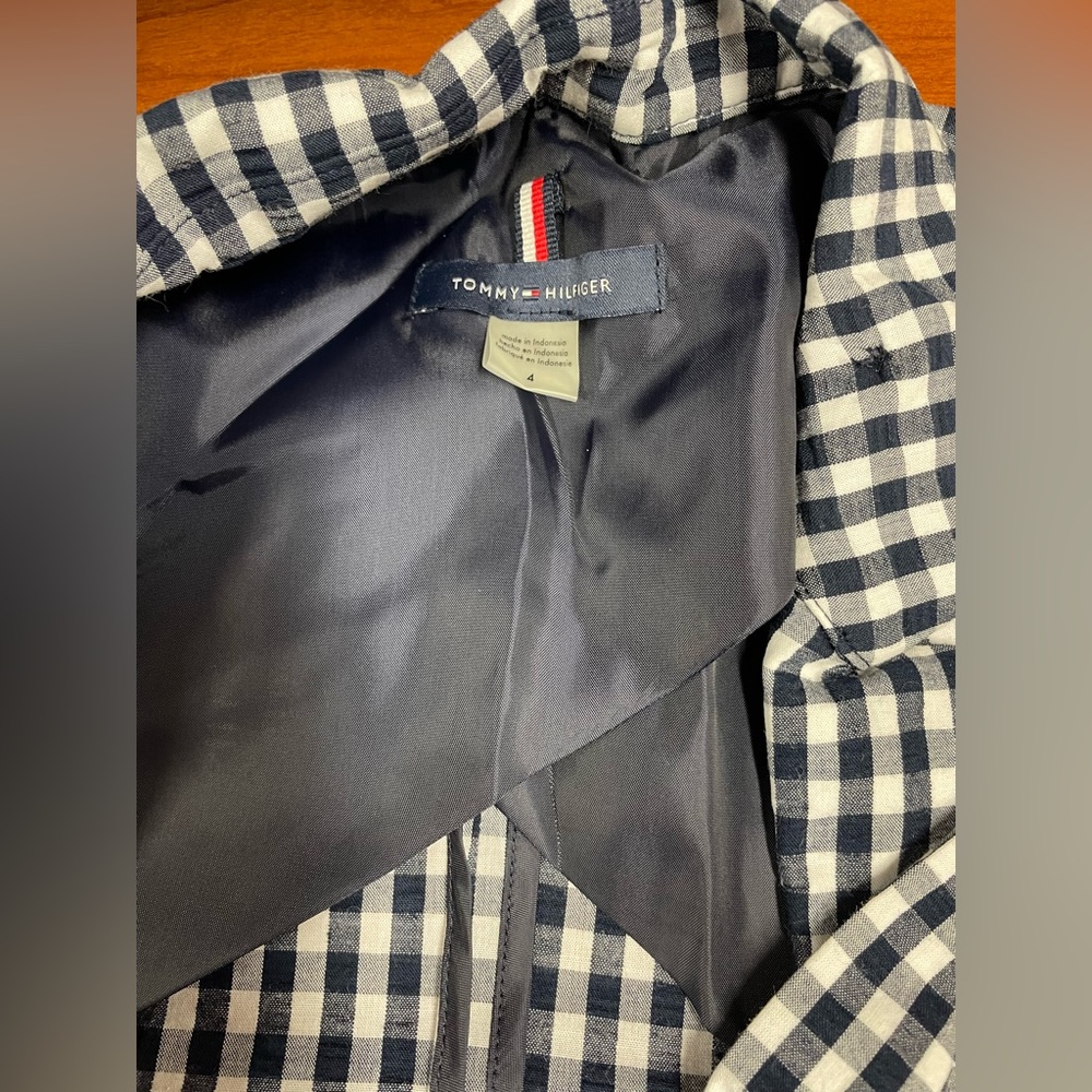 Tommy Hilfiger Gingham-Print Open Jacket - Picture 8 of 12